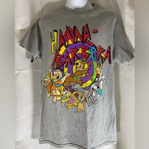 Hannah Barbera T-shirt, multiple cartoon characters,